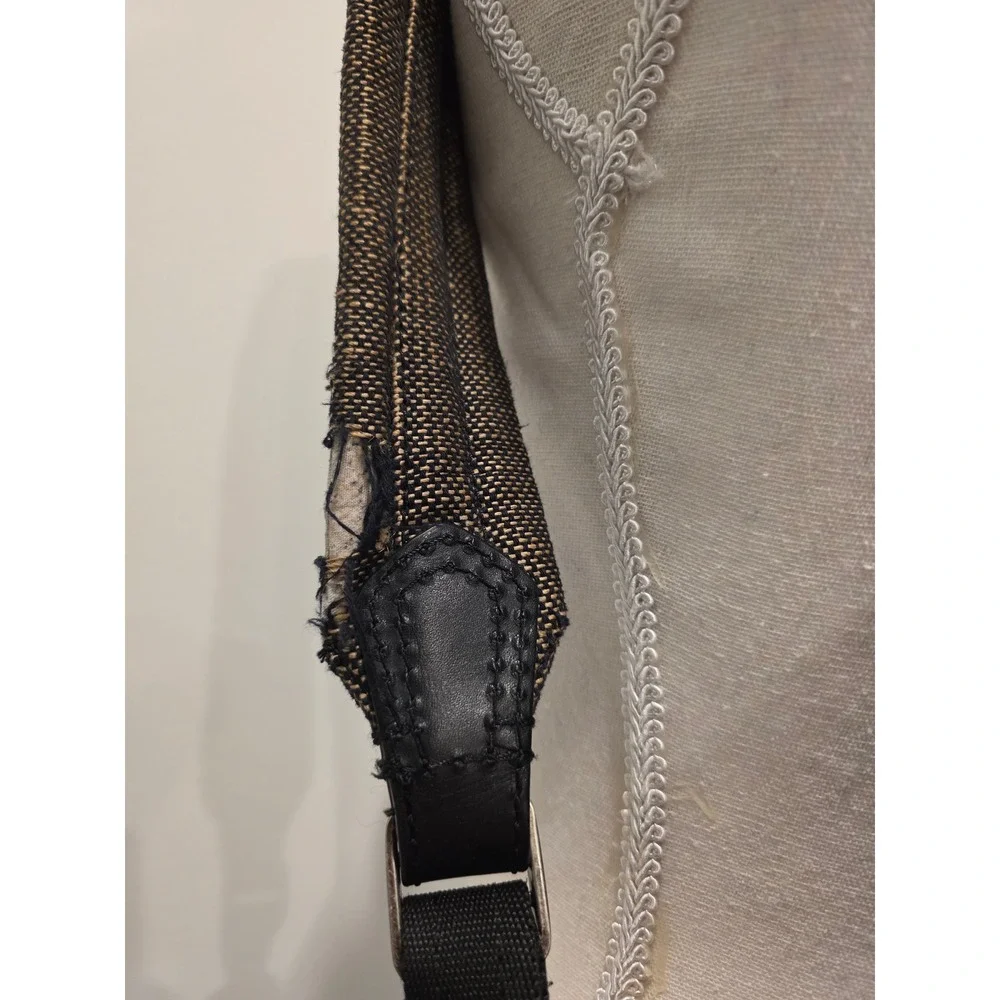 FRYE Ivy Nylon Backpack Brown Black Grunge Distressed‎ Travel